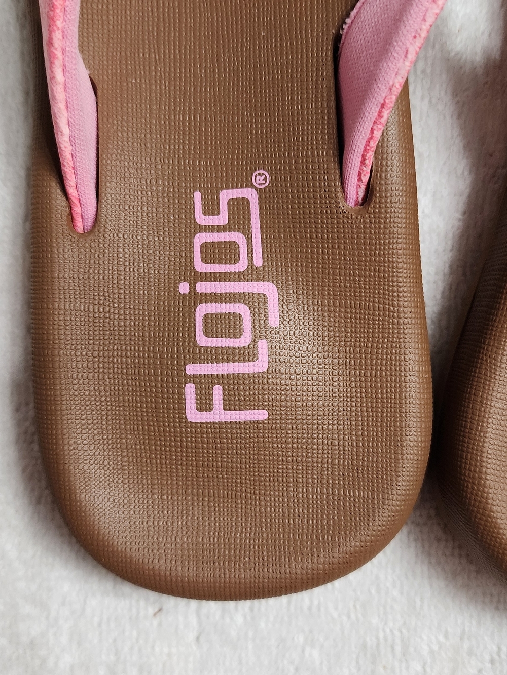 FLOJOS Pink Strap Brown Footbed Sandals (26-036) - Picture 2 of 7